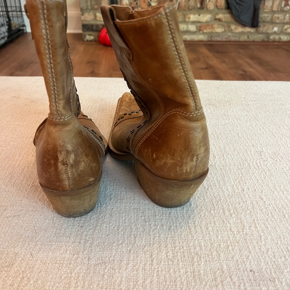 Western Penny Loves Kenny “Studly Do Right” Women’s Ankle Zip Boots Size 6M USA - Picture 4 of 6